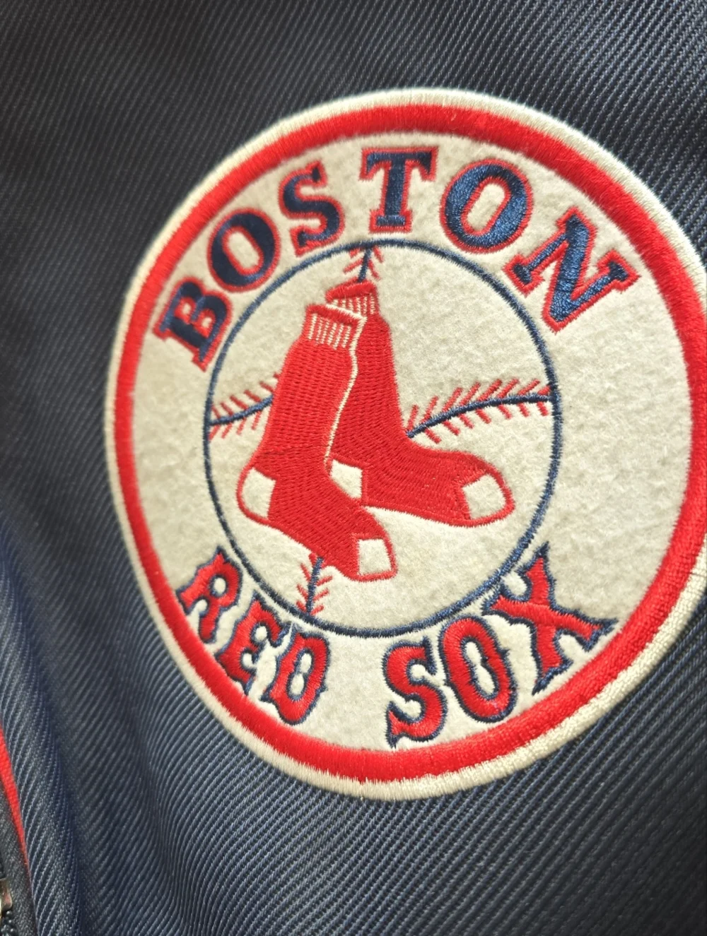 Boston Red Sox Navy and Red Duffel Bag